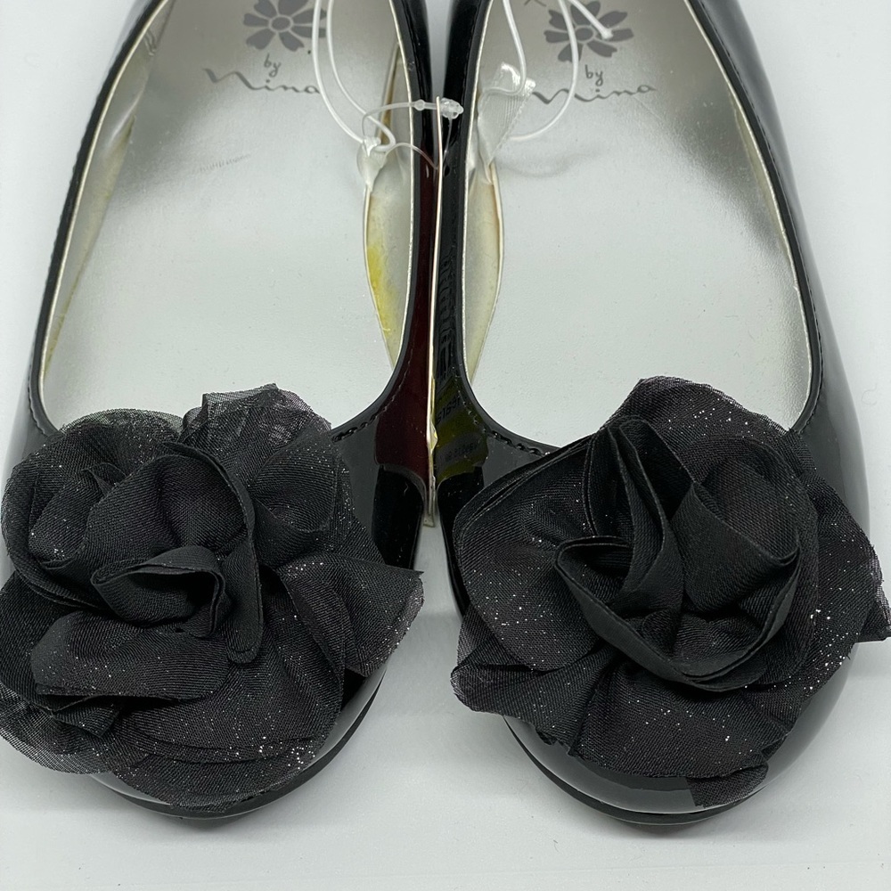 Nina GIRLS black patent leather look Flat slipper shoes 5 - Picture 2 of 5
